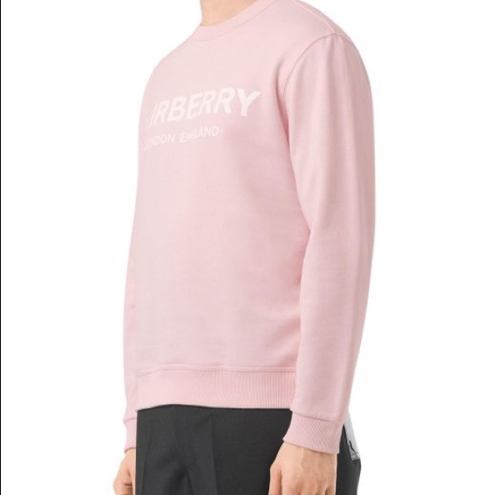 Burberry - Pink Logo Crewneck Sweatshirt - Alabaster (NWT)
